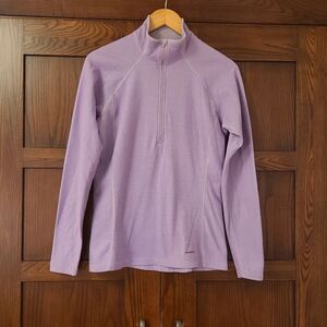 Patagonia Womens Capilene Midweight Zip-Neck Base Layer Size Large Lavender